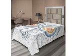 Abakuhaus Lenzuolo Psichedelico, Ritratto Di Uomo Confuso, Volto Umano Con Grandi Occhi Ipnotici, Lenzuolo Morbido E Confortevole Per Un Letto Decorativo, 1 Pezzo, 190 Cm X 100 Cm, Multicolore