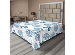 Abakuhaus Lenzuolo Celtico, Il Triskel Simbolo Celtico Tripla Spirale Illustrazione Stampata, Morbido E Confortevole Lenzuolo Superiore Per Un Letto Decorativo 1 Pezzo 260 Cm X 228 Cm, Blu Bianco