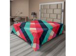 Abakuhaus Lenzuolo Celtico, Stampa Geometrica Etnica Celtica A Colori Vivaci, Lenzuolo Morbido E Confortevole Per Un Letto Decorativo 1 Pezzo 260 Cm X 228 Cm, Multicolore