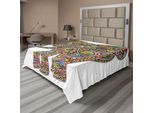 Abakuhaus Lenzuolo Psichedelico, Grande Figura Di Elefante Orientale, Motivo Trippy, Stile Boho, Illustrazione Savannah, Lenzuolo Morbido E Confortevole Per Un Letto Decorativo, 1 Pezzo, 266 Cm X 260 Cm, Multicolore
