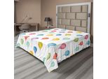 Abakuhaus Lenzuolo Colorato, Palloncini Colorati Tema Festa Di Compleanno Evento Celebrativo Evento A Sorpresa Motivo, Lenzuolo Morbido E Confortevole Per Un Letto Decorativo 1 Pezzo 260 Cm X 228 Cm, Multicolore
