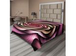 Abakuhaus Spiers Lenzuolo, Rose Petals Curved Wings Con Centro Fisso E Design Digitale Crescente, Lenzuolo Morbido E Confortevole Per Un Letto Decorativo 1 Pezzo 266 Cm X 260 Cm, Multicolore