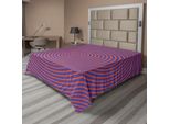 Abakuhaus Lenzuolo Psichedelico, Motivi Ipnotici E Sinuosi Che Compongono Un'immagine Illusoria, Lenzuolo Morbido E Confortevole Per Un Letto Decorativo, 1 Pezzo, 266 Cm X 260 Cm, Viola Arancione