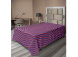 Abakuhaus Lenzuolo Psichedelico, Motivi Ipnotici E Sinuosi Che Compongono Un'immagine Illusoria Ottica, Lenzuolo Morbido E Confortevole Per Un Letto Decorativo 1 Pezzo 190 Cm X 100 Cm, Viola Arancione