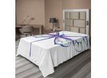 Abakuhaus Lenzuolo Libellula, Libellula Singola, Colori Tenui Tema Insetti Predatori Veloci, Lenzuolo Superiore Morbido E Confortevole Per Un Letto Decorativo 1 Pezzo 260 Cm X 168 Cm, Blu Violetto