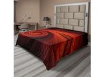 Abakuhaus Lenzuolo Spiers, Spooky Spirale Nell'oscurità Con Effetti Digitali Stupisce Dreamy Place Image Print, Morbido E Confortevole Lenzuolo Superiore Per Un Letto Decorativo 1 Pezzo 244 Cm X 205 Cm, Rosso