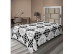 Abakuhaus Lenzuolo Celtico, Design Scandinavo Celtico Regolare Intrecciato, Lenzuolo Superiore Morbido E Confortevole Per Un Letto Decorativo 1 Pezzo 190 Cm X 100 Cm, Grigio Bianco
