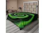 Abakuhaus Spiers Lenzuolo, Stampa Artistica Digitale Con Numeri Vorticosi E Colori Vivaci, Lenzuolo Morbido E Confortevole Per Un Letto Decorativo 1 Pezzo 260 Cm X 228 Cm, Verde