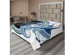 Abakuhaus Lenzuolo Zodiacale, Immagine Del Segno Dell'acquario Con Brocca E Globo Terrestre Sullo Sfondo, Morbido E Confortevole Lenzuolo Superiore Per Un Letto Decorativo 1 Pezzo 260 Cm X 228 Cm, Multicolore