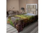 Abakuhaus Lenzuolo Yosemite, Piccola Foresta Primaverile Distant Mountain Immagine Del Parco Nazionale Di Yosemite Stampa, Morbido E Confortevole Lenzuolo Superiore Per Un Letto Decorativo 1 Pezzo 190 Cm X 100 Cm, Verde