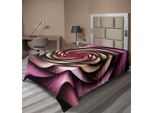 Abakuhaus Spiers Lenzuolo, Rose Petals Curved Wings Con Centro Fisso E Design Digitale Crescente, Lenzuolo Morbido E Confortevole Per Un Letto Decorativo 1 Pezzo 260 Cm X 168 Cm, Multicolore