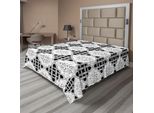 Abakuhaus Lenzuolo Celtico, Design Scandinavo-Celtico Regolare, Lenzuolo Superiore Morbido E Confortevole Per Un Letto Decorativo, 1 Pezzo 260 Cm X 228 Cm, Grigio Bianco