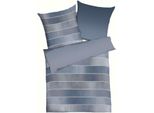 Kaeppel Biber Biancheria Da Letto Reversibile Timeless 155X220 Cm + 80X80 Cm Blu