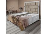 Abakuhaus Lenzuolo Yosemite, Foresta Sempreverde E Sentiero Nel Parco Nazionale Di Sequoia, Mattina Nebbiosa, Arte Naturale, Lenzuolo Morbido E Confortevole Per Un Letto Decorativo, 1 Pezzo, 275 Cm X 260 Cm, Grigio Marrone