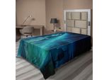 Abakuhaus Lenzuolo Di Halloween, Sfondo Gotico Scuro Con Un Teschio Fantasma Mistico, Arte Digitale A Tema Horror, Lenzuolo Morbido E Confortevole Per Un Letto Decorativo, 1 Pezzo, 190 Cm X 100 Cm, Blu