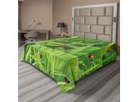 Abakuhaus Lenzuolo Con Coccinelle, Coccinelle Erba Fresca Collezione Collage Vita Varia Tema Prato Foglie, Lenzuolo Morbido E Confortevole Per Un Letto Decorativo 1 Pezzo 244 Cm X 205 Cm, Verde Rosso
