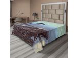 Abakuhaus Fantasy World Lenzuolo, Stampa Artistica Surreale Uomo Uccello Con Ali D'aquila Che Vola Sopra Le Nuvole Illustrazione Di Bicicletta, Lenzuolo Morbido E Confortevole Per Un Letto Decorativo 1 Pezzo 266 Cm X 260 Cm, Marrone