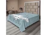 Abakuhaus Lenzuolo Con Proverbio, Le Cime Delle Montagne Non Smettono Mai Di Ispirare, L'obiettivo Del Successo Ispira A Sognare, Morbido E Confortevole Lenzuolo Superiore Per Un Letto Decorativo 1 Pezzo 275 Cm X 260 Cm, Verde Chiaro Bianco