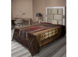 Abakuhaus Lenzuolo Gotico, Trono Medievale Rosso, Ritratto Dell'aquila Su Muro, Stampa Di Edifici Antichi Di Fantasia, Lenzuolo Morbido E Confortevole Per Un Letto Decorativo, 1 Pezzo, 190 Cm X 100 Cm, Marrone Rubino