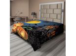 Lenzuolo Abakuhaus Halloween, Disegno Gotico A Tema Festa Di Halloween Con Casa Stregata, "Dolcetto O Scherzetto"" Per Bambini, Lenzuolo Morbido E Confortevole Per Un Letto Decorativo, 1 Pezzo 244 Cm X 205 Cm, Multicolore"