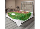 Abakuhaus Lenzuolo Ying Yang, Fiori E Foglie Simbolo Zen Asiatico Ying Yang Tipo Di Fiore Margherite Girasoli, Lenzuolo Morbido E Confortevole Per Un Letto Decorativo 1 Pezzo 266 Cm X 260 Cm, Multicolore