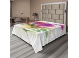 Abakuhaus Lenzuolo Con Fiori, Romantico E Colorato, Effetto Acquerello, Motivo Bouquet Di Fiori, Lenzuolo Morbido E Confortevole Per Un Letto Decorativo, 1 Pezzo, 275 Cm X 260 Cm, Multicolore