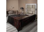 Abakuhaus Fantasy World Lenzuolo, Mostro Malvagio Corazzato Con Stampa Del Cavaliere Immaginario Della Cattedrale, Lenzuolo Morbido E Confortevole Per Un Letto Decorativo 1 Pezzo 260 Cm X 168 Cm, Grigio Rosso