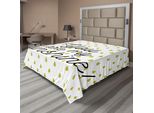Abakuhaus Lenzuolo Con Proverbio, Citazione Motivazionale Sul Sole, Stampa Ispiratrice, Gocce Di Pioggia Colorate Su Sfondo, Lenzuolo Superiore Morbido E Confortevole Per Un Letto Decorativo, 1 Pezzo, 244 Cm X 205 Cm, Senape Bianco