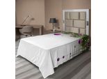 Abakuhaus Lenzuolo Natalizio, Palline Di Natale E Decorazioni Natalizie Decorazioni Dell'avvento Decorazioni Per L'albero Di Natale Stampate, Lenzuolo Morbido E Confortevole Per Un Letto Decorativo 1 Pezzo 190 Cm X 100 Cm, Viola Grigio Verde