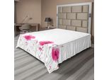 Abakuhaus Lenzuolo Con Fiori, Stampa Grafica Con Motivi Floreali, Papaveri, Petali, Estate, Giardino, Campo, Lenzuolo Morbido E Confortevole Per Un Letto Decorativo, 1 Pezzo, 244 Cm X 205 Cm, Rosa