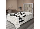 Abakuhaus Lenzuolo Con Proverbio, Scritta "Sonnenschein"" (Sole) Su Grande Sfondo Retrò A Pois, Stampa Con Messaggio Di Saggezza Di Vita, Lenzuolo Morbido E Confortevole Per Un Letto Decorativo 1 Pezzo 190 Cm X 100 Cm, Bianco Giallo"