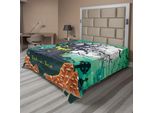 Abakuhaus Lenzuolo Di Halloween, Dolcetto O Scherzetto, Foresta Morta Con Albero Inquietante Graves Big Kids Cartoon Stampa Artistica, Lenzuolo Morbido E Confortevole Per Un Letto Decorativo 1 Pezzo 244 Cm X 205 Cm, Multicolore