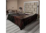 Abakuhaus Fantasy World Lenzuolo, Mostro Malvagio Corazzato Con Stampa Del Cavaliere Immaginario Della Cattedrale, Lenzuolo Morbido E Confortevole Per Un Letto Decorativo 1 Pezzo 260 Cm X 228 Cm, Grigio Rosso