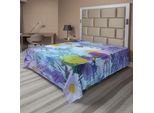 Abakuhaus Lenzuolo Con Fiori, Fiori Vintage In Colori Pastello, Profumo Naturale, Bella Stampa Floreale, Lenzuolo Morbido E Confortevole Per Un Letto Decorativo 1 Pezzo 244 Cm X 205 Cm, Multicolore