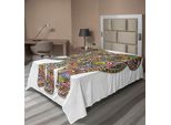 Abakuhaus Lenzuolo Psichedelico, Grande Figura Di Elefante Orientale, Motivo Trippy, Stile Boho, Illustrazione Savannah, Lenzuolo Morbido E Confortevole Per Un Letto Decorativo, 1 Pezzo, 190 Cm X 100 Cm, Multicolore