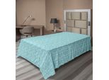 Abakuhaus Lenzuolo Azzurro, Stampa Autunnale Stilizzata Con Gocce Di Pioggia, Morbido E Confortevole Lenzuolo Superiore Per Un Letto Decorativo, 1 Pezzo, 190 Cm X 100 Cm, Blu E Bianco.