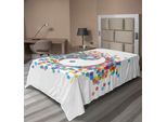 Abakuhaus Lenzuolo Ying Yang, Arcobaleno Di Coriandoli Colorati Con Disegno Grafico In Stile Ying Yang, Tema Asiatico, Lenzuolo Morbido E Confortevole Per Un Letto Decorativo, 1 Pezzo, 260 Cm X 168 Cm, Multicolore