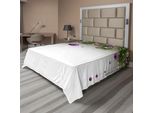 Abakuhaus Lenzuolo Natalizio, Palline Di Natale E Decorazioni Natalizie Decorazioni Dell'avvento Decorazioni Per L'albero Di Natale Stampate, Lenzuolo Morbido E Confortevole Per Un Letto Decorativo 1 Pezzo 260 Cm X 228 Cm, Viola Grigio Verde