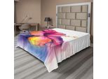 Abakuhaus Lenzuolo Con Fiori, Fantasia Amaryllis Disegno Ad Acquerello Sfumature Di Colore Stampa Surreale Colorata, Lenzuolo Morbido E Confortevole Per Un Letto Decorativo 1 Pezzo 266 Cm X 260 Cm, Multicolore