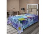 Abakuhaus Lenzuolo Con Fiori, Fiori Vintage In Colori Pastello, Profumo Naturale, Bella Stampa Floreale, Lenzuolo Morbido E Confortevole Per Un Letto Decorativo 1 Pezzo 260 Cm X 168 Cm, Multicolore