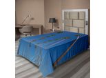 Abakuhaus Lenzuolo Con Palme, Palme E Cielo Azzurro Limpido - Scena Tropicale - Estate Esotica - Illustrazione Naturalistica, Lenzuolo Morbido E Confortevole Per Un Letto Decorativo 1 Pezzo 190 Cm X 100 Cm, Verde Blu