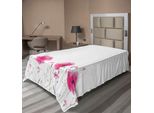 Abakuhaus Lenzuolo Con Fiori, Stampa Grafica Con Motivi Floreali, Papaveri, Petali, Estate, Giardino, Campo, Morbido E Confortevole Lenzuolo Superiore Per Un Letto Decorativo, 1 Pezzo, 260 Cm X 168 Cm, Rosa