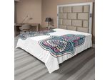 Abakuhaus Lenzuolo Hamsa, Motivo Asiatico Hamsa Hand Bohemian Female Lord Per Sfortuna Stampa Evil Eye E Lotus, Lenzuolo Superiore Morbido E Confortevole Per Un Letto Decorativo 1 Pezzo 275 Cm X 260 Cm, Rosa Blu