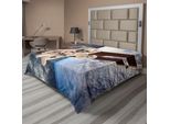 Abakuhaus Lenzuolo Spaziale, Stazione Internazionale Comunicazione Globale Orbita Terrestre Rocket Photo, Morbido E Comodo Lenzuolo Superiore Per Un Letto Decorativo 1 Pezzo 260 Cm X 228 Cm, Multicolore