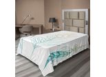 Abakuhaus Lenzuolo Peacock, Elegante Stampa Tradizionale Con Piume Delle Prime Nazioni E Coda Di Pavone, Morbido E Confortevole Lenzuolo Superiore Per Un Letto Decorativo 1 Pezzo 190 Cm X 100 Cm, Verde Menta Giallo