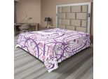 Abakuhaus Lenzuolo Unicorno, Una Fantastica Figura Di Unicorno Per La Cameretta Dei Bambini Nella Fantastica Foresta Delle Fiabe, Morbido E Confortevole Lenzuolo Superiore Per Un Letto Decorativo 1 Pezzo 275 Cm X 260 Cm, Viola