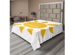 Abakuhaus Lenzuolo Con Proverbio, Scritta Stilizzata "Sonnenschein"" (Sole) Con Effetti Grunge, Lenzuolo Superiore Artistico, Morbido E Confortevole, Per Un Letto Decorativo 1 Pezzo 244 Cm X 205 Cm, Giallo"