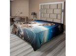 Abakuhaus Lenzuolo Spaziale, Equipaggio Di Cosmonauti Nell'universo, Atmosfera Astronomica, Immagine Ispirata Al Viaggio Astrale, Lenzuolo Morbido E Confortevole Per Un Letto Decorativo, 1 Pezzo, 266 Cm X 260 Cm, Beige E Blu.