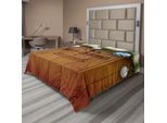 Abakuhaus Lenzuolo Natalizio, Decorazione In Legno Con Palline Argentate, Decorazione Fiabesca E Ramo Di Pino, Tema Natalizio, Morbido E Confortevole Lenzuolo Superiore Per Un Letto Decorativo, 1 Pezzo, 266 Cm X 260 Cm, Marrone