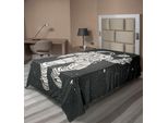 Abakuhaus Lenzuolo Spaziale, Astronauta Pop Art Che Saluta Con Fumetto Comet Adventure Traveller, Lenzuolo Morbido E Confortevole Per Un Letto Decorativo 1 Pezzo 190 Cm X 100 Cm, Grigio Antracite Sabbia